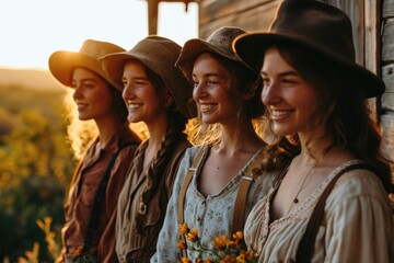 Portrayal of Amish people, traditional lifestyle, close bonds of community, rural simplicity, values of cultural richness, traditions of close-knit family friendly living group. village Country life.