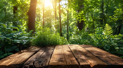 Sunlit Forest Path Generative AI
