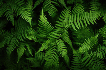 Fototapeta na wymiar fern leaves in the wind