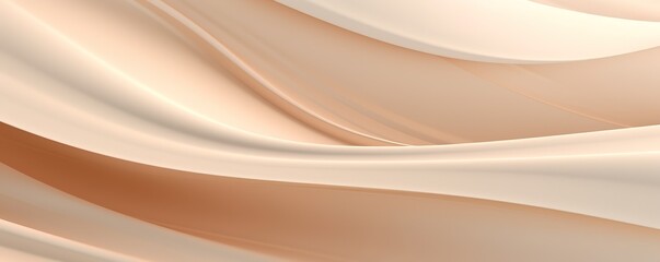 Obraz premium Cream colored wavy background With 3d style. generative AI