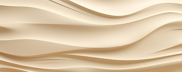 Cream colored wavy background With 3d style. generative AI