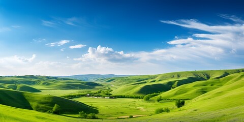 Rolling hills panorama maintaining a healthy eco system , Rolling hills panorama, healthy eco system, hills