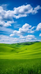 Obraz premium Rolling hills panorama maintaining a healthy eco system , Rolling hills panorama, healthy eco system, hills