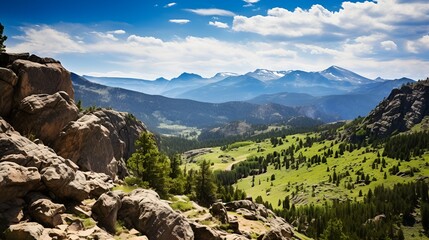 Rocky mountain ridge contributing to a healthy eco system , Rocky mountain ridge, healthy eco system, mountain