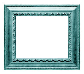 Antique green frame isolated on the white background