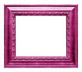 Antique magenta frame isolated on the white background