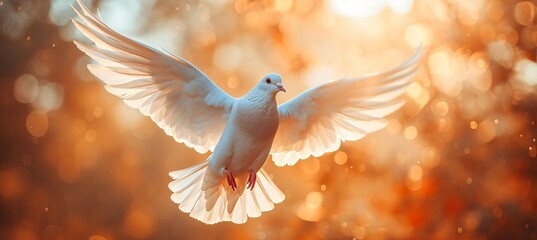 Soaring Skies with a Dove: A Symbol of Peace and Love in the Month of Love Generative AI
