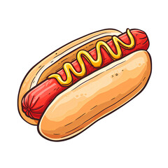 Hot Dog isolated, transparent background white background no background - obrazy, fototapety, plakaty