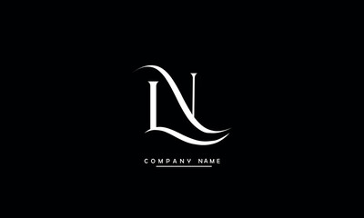 NL, LN, N, L Abstract Letters Logo Monogram