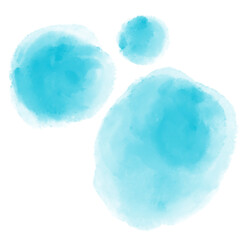 Blue cool ocean water tone watercolor bubble brush painting texture art