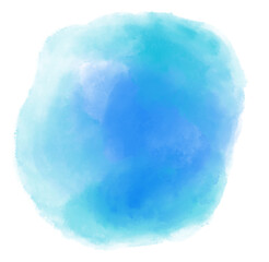 Blue cool ocean water tone watercolor bubble brush painting texture art - 718917508