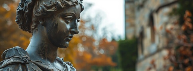Photo of a statue of an angel in the garden