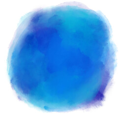 Blue cool ocean water tone watercolor bubble brush painting texture art - 718920318