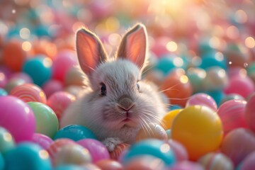 Golden Eggs with a Sparkling Glow: A Celebration of Easter and the New Year Generative AI