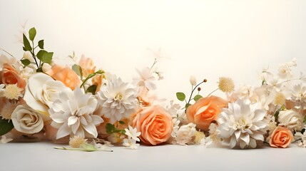 Obraz na płótnie Canvas flowers on a wooden background