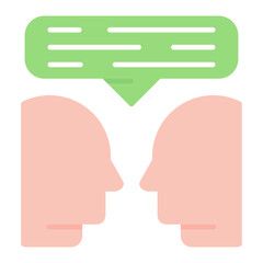 Face To Face Conversation icon vector image. Can be used for Agile.