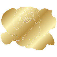 Golden vintage rose floral flower vector