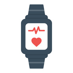 Fitness Tracker Watch icon vector image. Can be used for Fitness at Home.