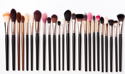 A Collection of Colorful Makeup Brushes Ready for Glamorous Beauty Looks