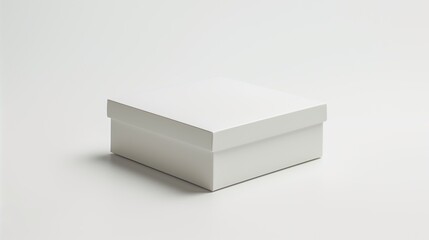 White box on white background