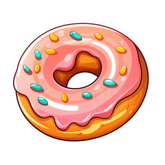 Donut isolated, transparent background white background no background