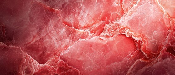 High-resolution image of red marble, showcasing detailed white veins for design backgrounds
