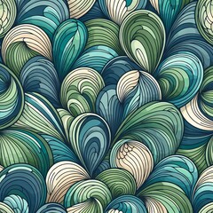 Abstract Seashell Pattern