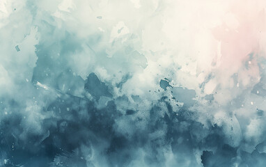 Background illustration featuring watercolor strokes in varying shades of blue