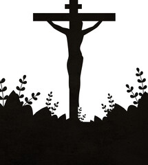 Silhoutte of Jesus Christ Crucifixion 