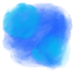 Blue cool ocean water tone watercolor bubble brush painting texture art - 718936523
