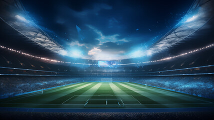 3D Rendering of Modern football stadium, Illustration.