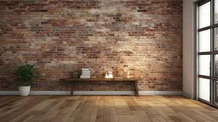 old room with brick wall