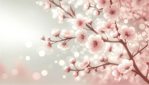 桜、ソメイヨシノ  (AI画像)