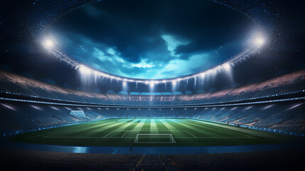 3D Rendering of Modern football stadium, Illustration.