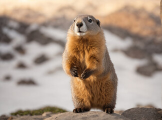 Marmot Charm in a Natural Setting