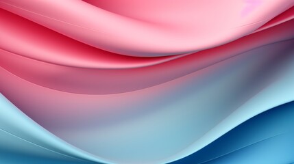 Abstract pastel silicone texture: 3d pink and blue lines background, minimalist wallpaper