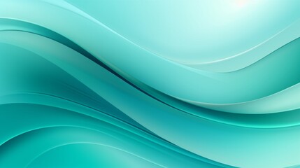 Fototapeta premium Vibrant tiffany blue abstract background – modern design for professional marketing business with simple wave elements - green abstract marketing concept
