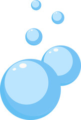 Blue Water Drops Pattern with Bubbles and Circles Illustration in a Clean and Transparent Design