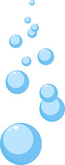 Blue Water Drops Pattern with Bubbles and Circles Illustration in a Clean and Transparent Design