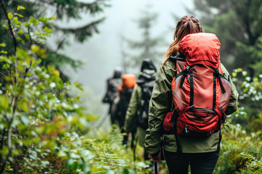 Mochileros n&oacute;madas aventureros explorando un para&iacute;so  natural