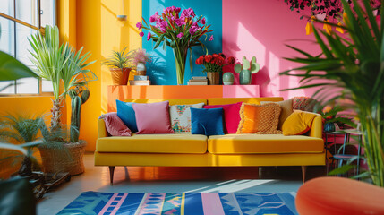 Pop art trend home living room