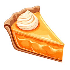Pumpkin Pie isolated, transparent background white background no background