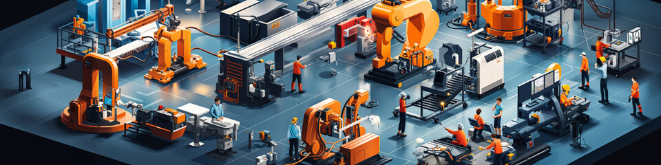 Industry 4.0 in Isometric Art: A Look at Automation and Innovation