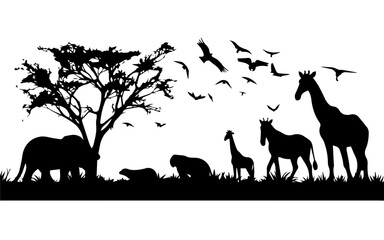 animals silhouettes