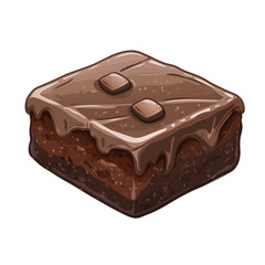 Brownie isolated, transparent background white background no background