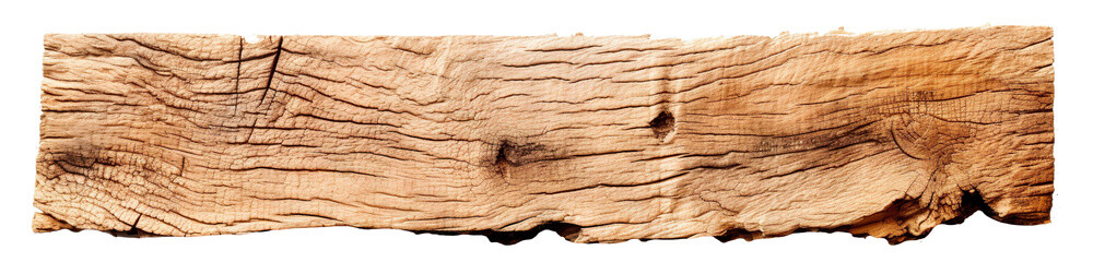 Fototapeta premium Rough wooden plank cut out