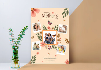 Floral Mother's Day Photo Collages Template