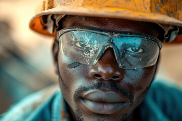 African construction worker