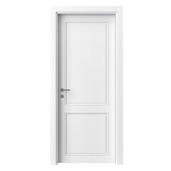 Classic doors isolated on a transparent or white background. Classic door style close up. A design element to be inserted into a design or project.