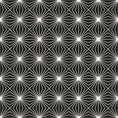 Vector seamless pattern. Repeating geometric elements. Stylish monochrome background design.
